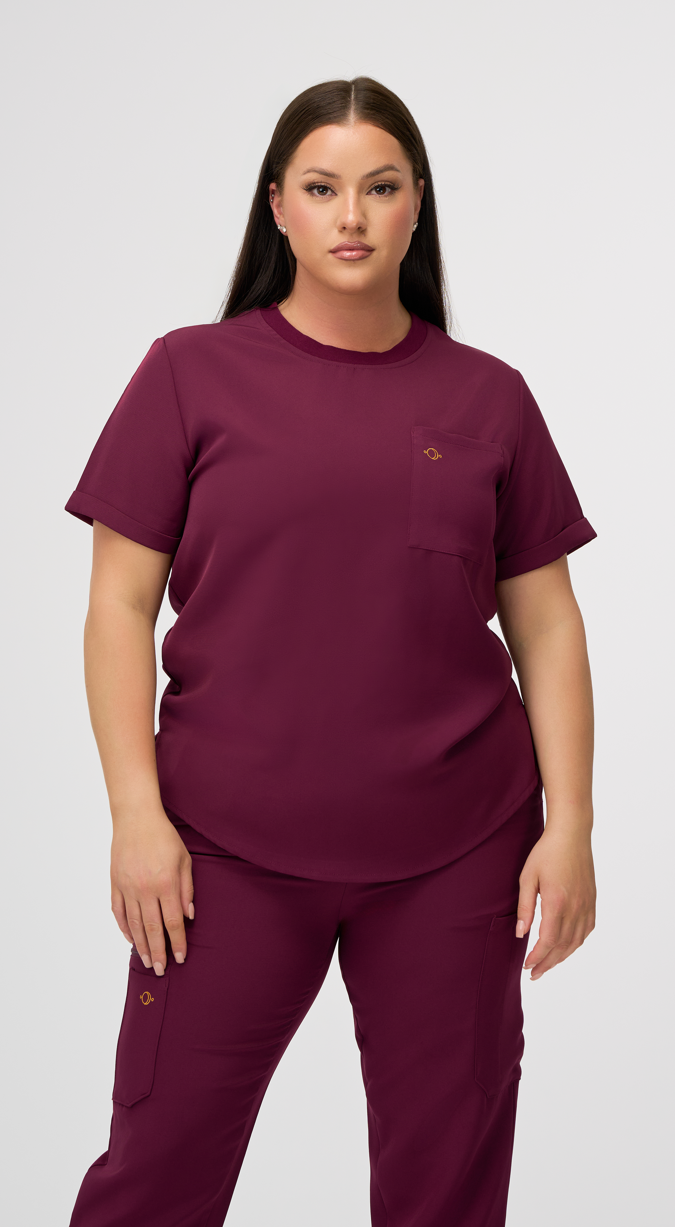 Estelle 1-Pocket Crewneck Scrub Top