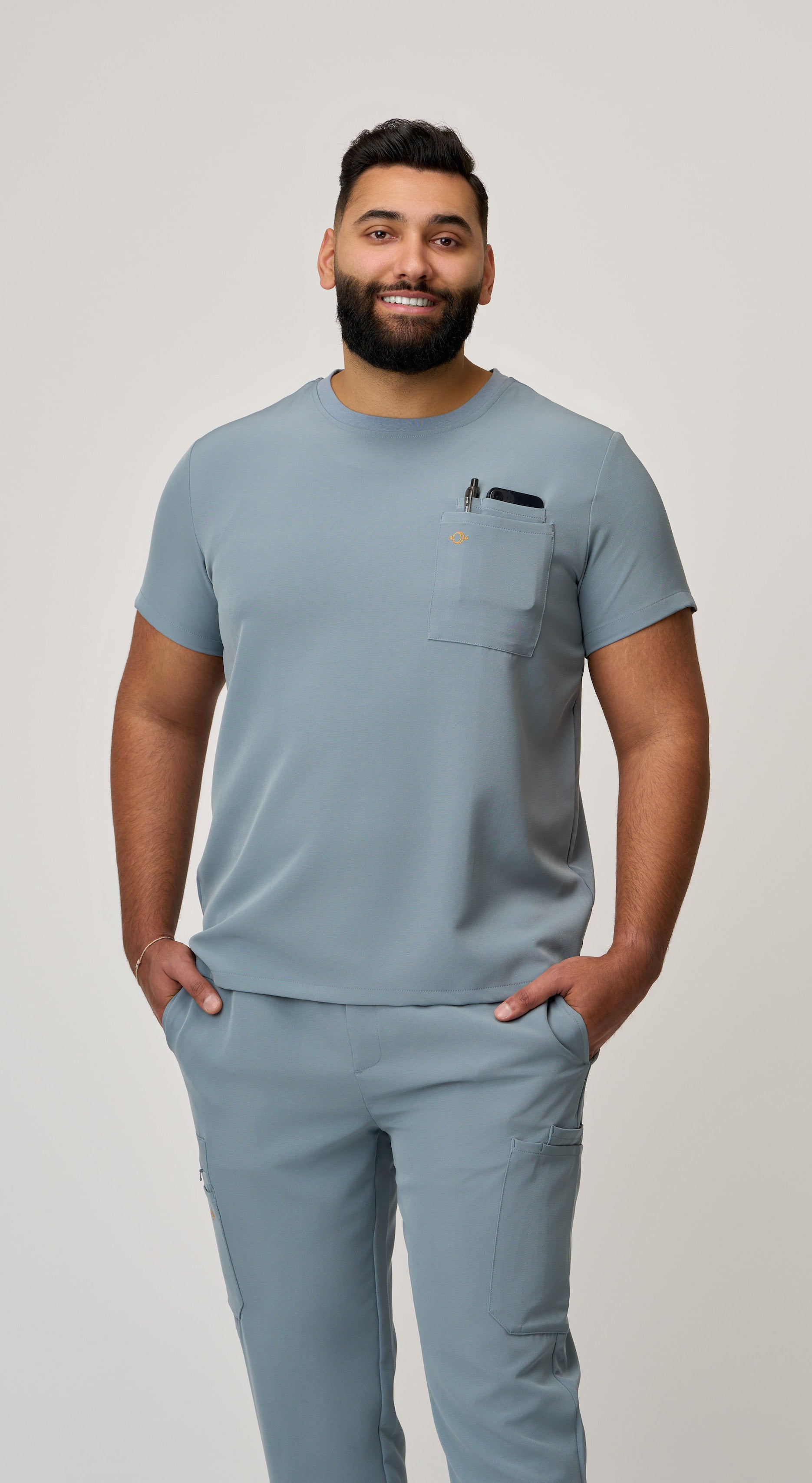 Orion 1-Pocket Crewneck Scrub Top