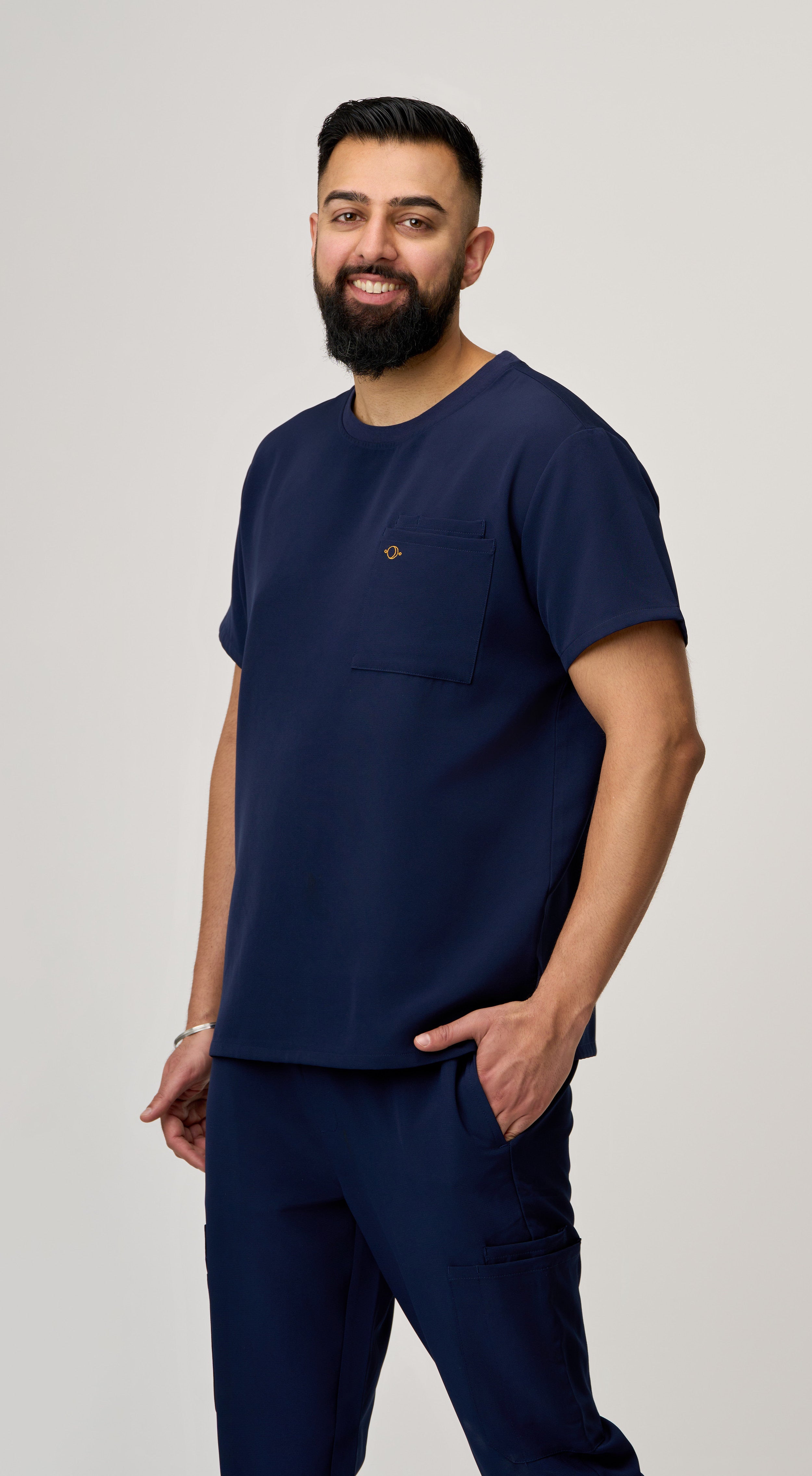 Orion 1-Pocket Crewneck Scrub Top