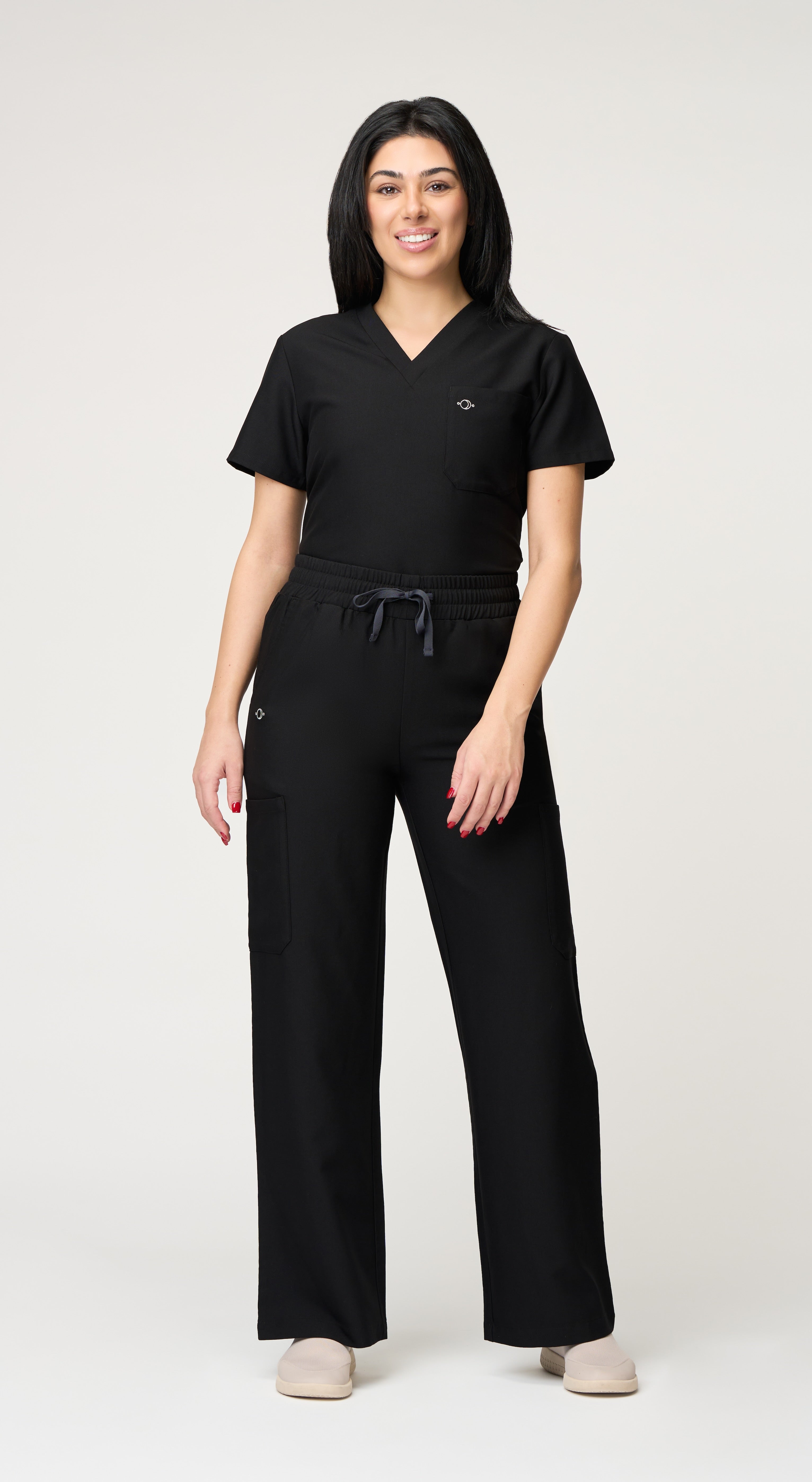 Cosmic 6-Pocket Scrub Wide-Leg Pant