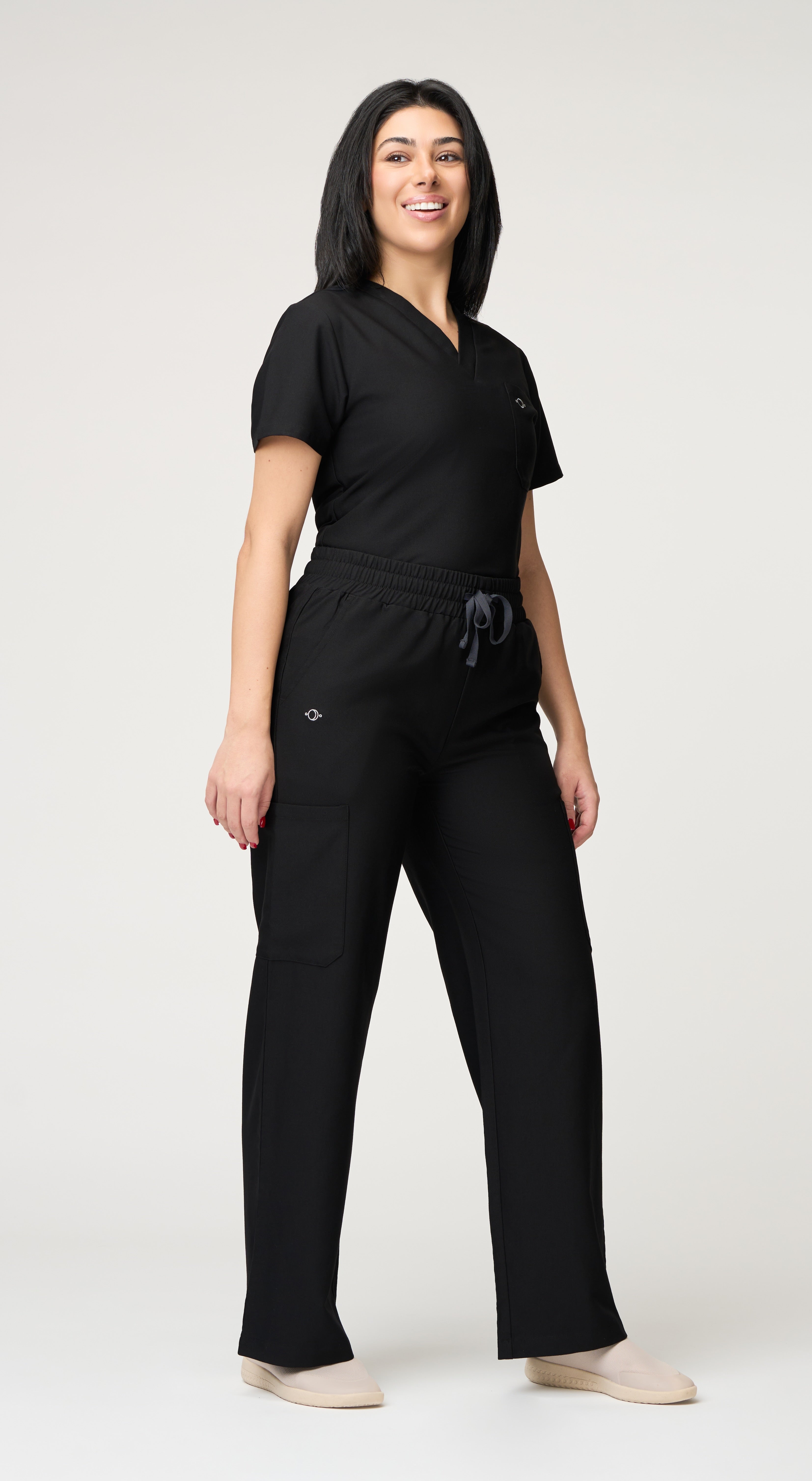 Cosmic 6-Pocket Scrub Wide-Leg Pant