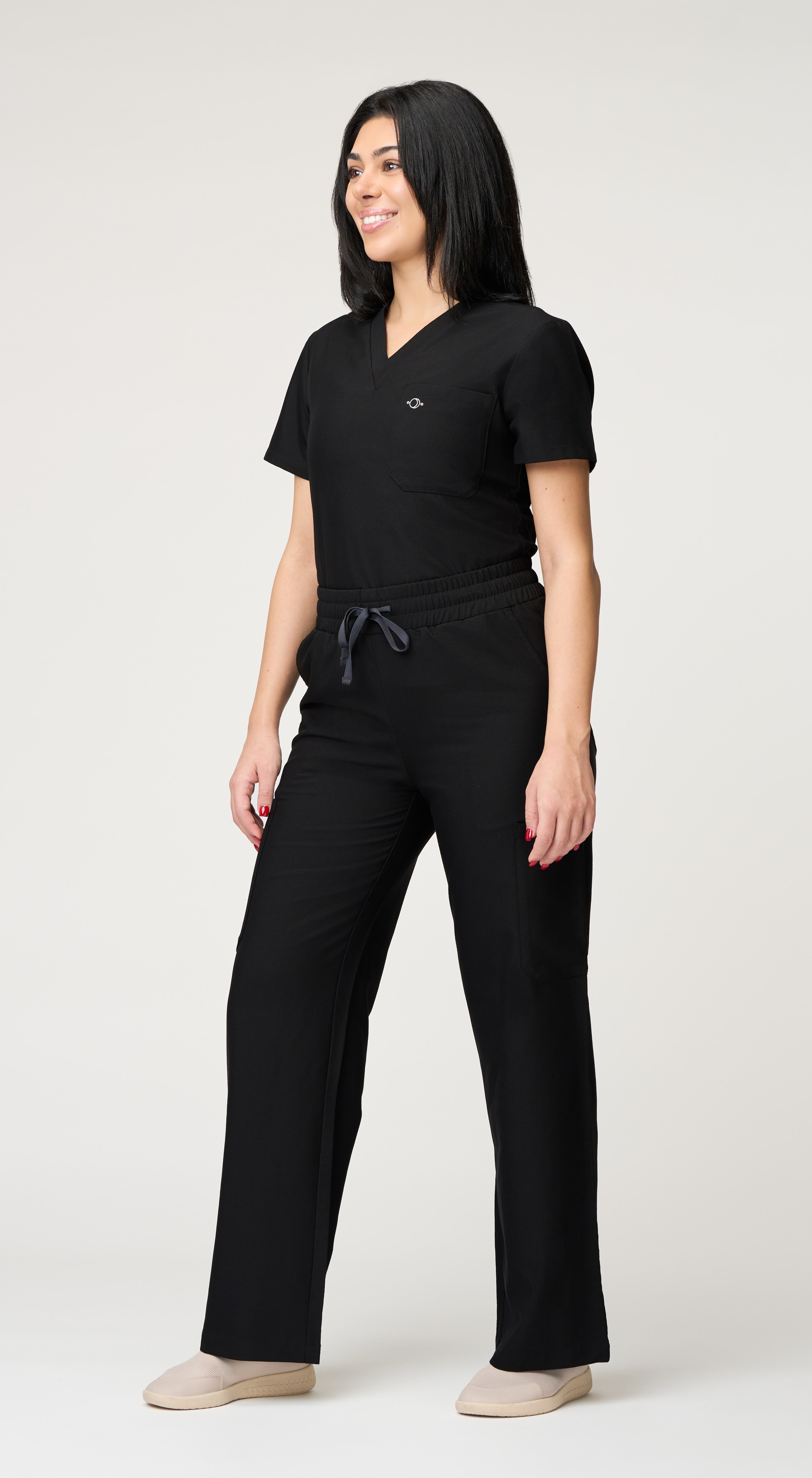 Cosmic 6-Pocket Scrub Wide-Leg Pant