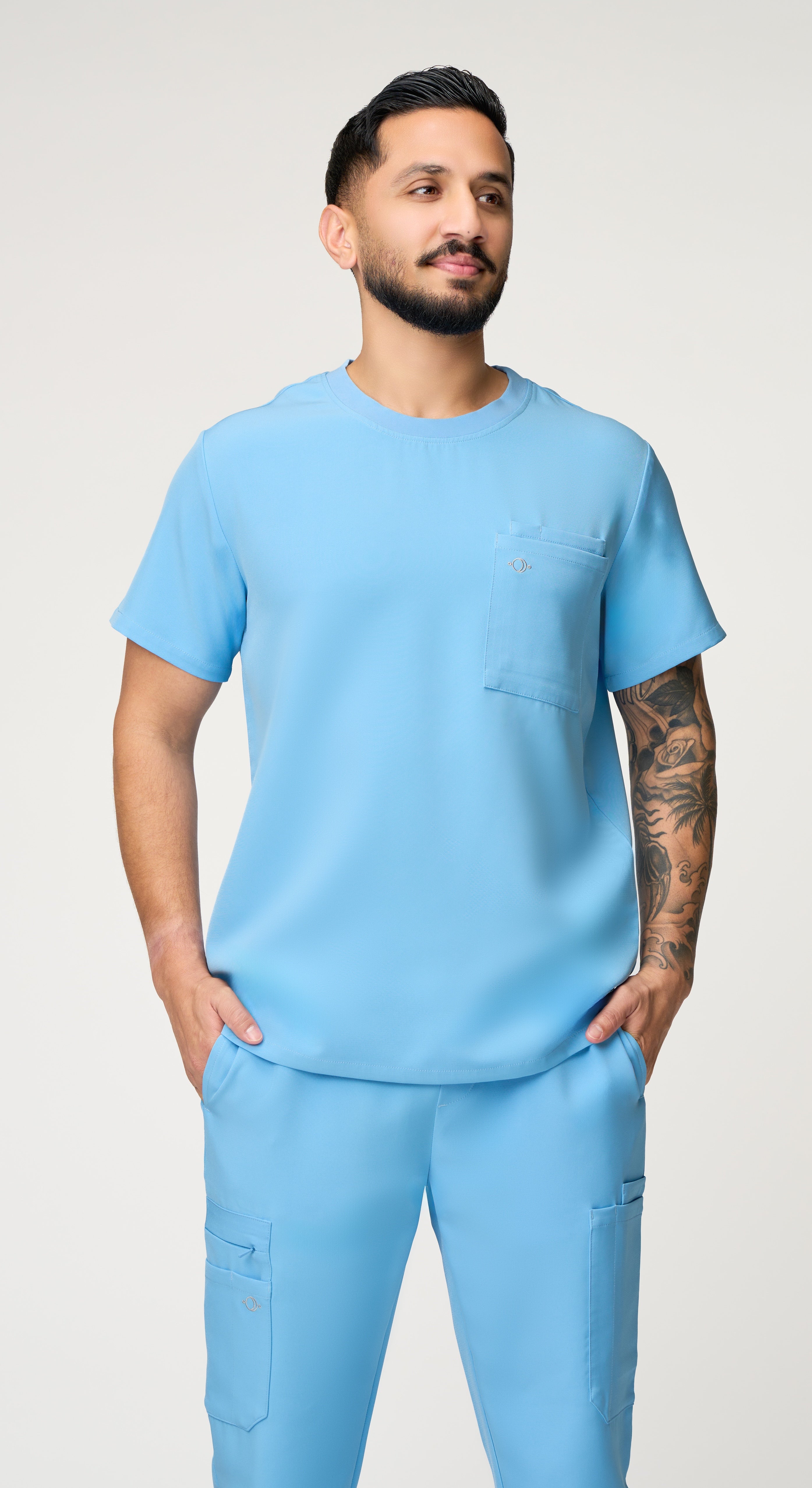 Orion 1-Pocket Crewneck Scrub Top