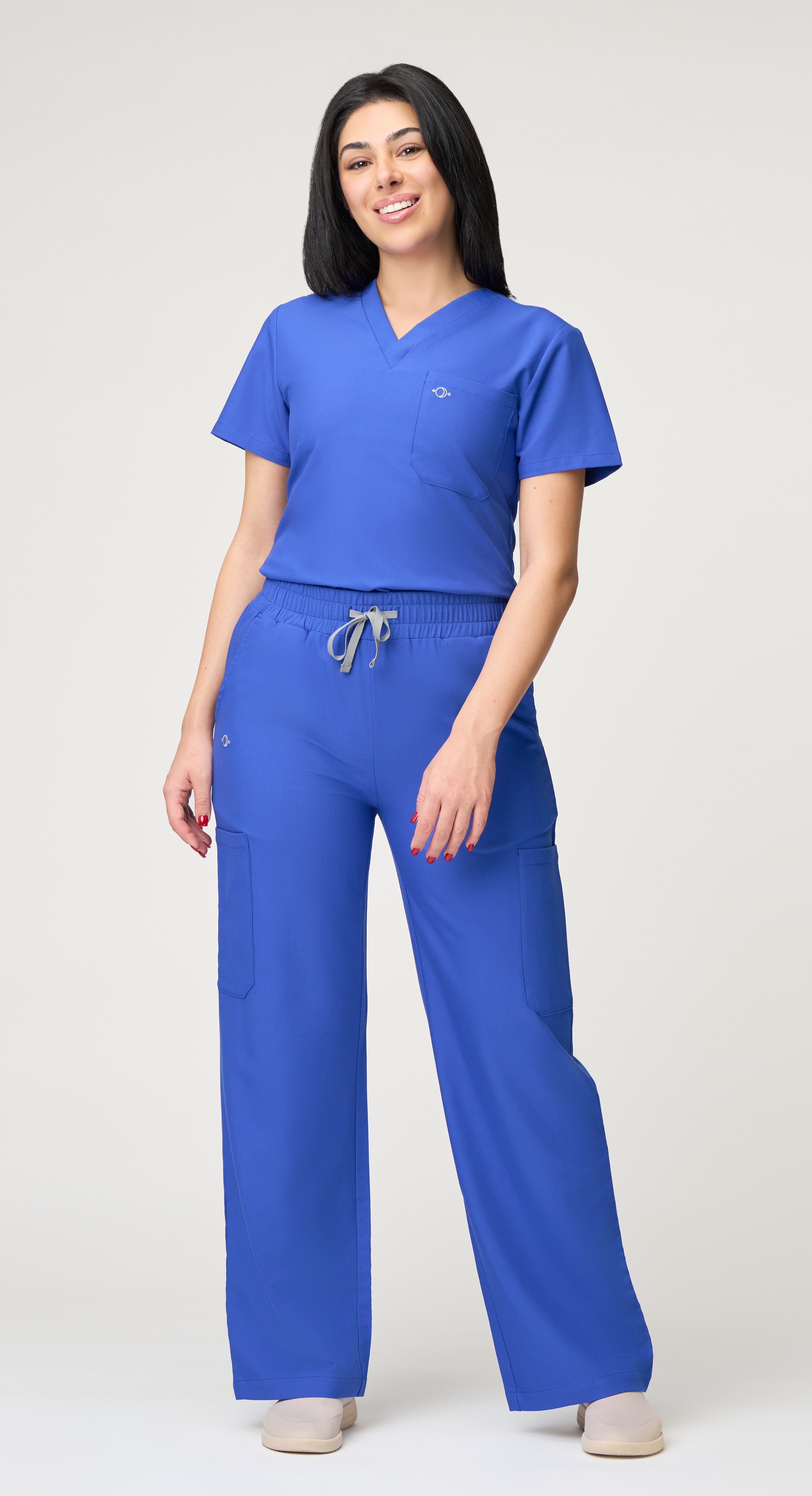 Cosmic 6-Pocket Scrub Wide-Leg Pant