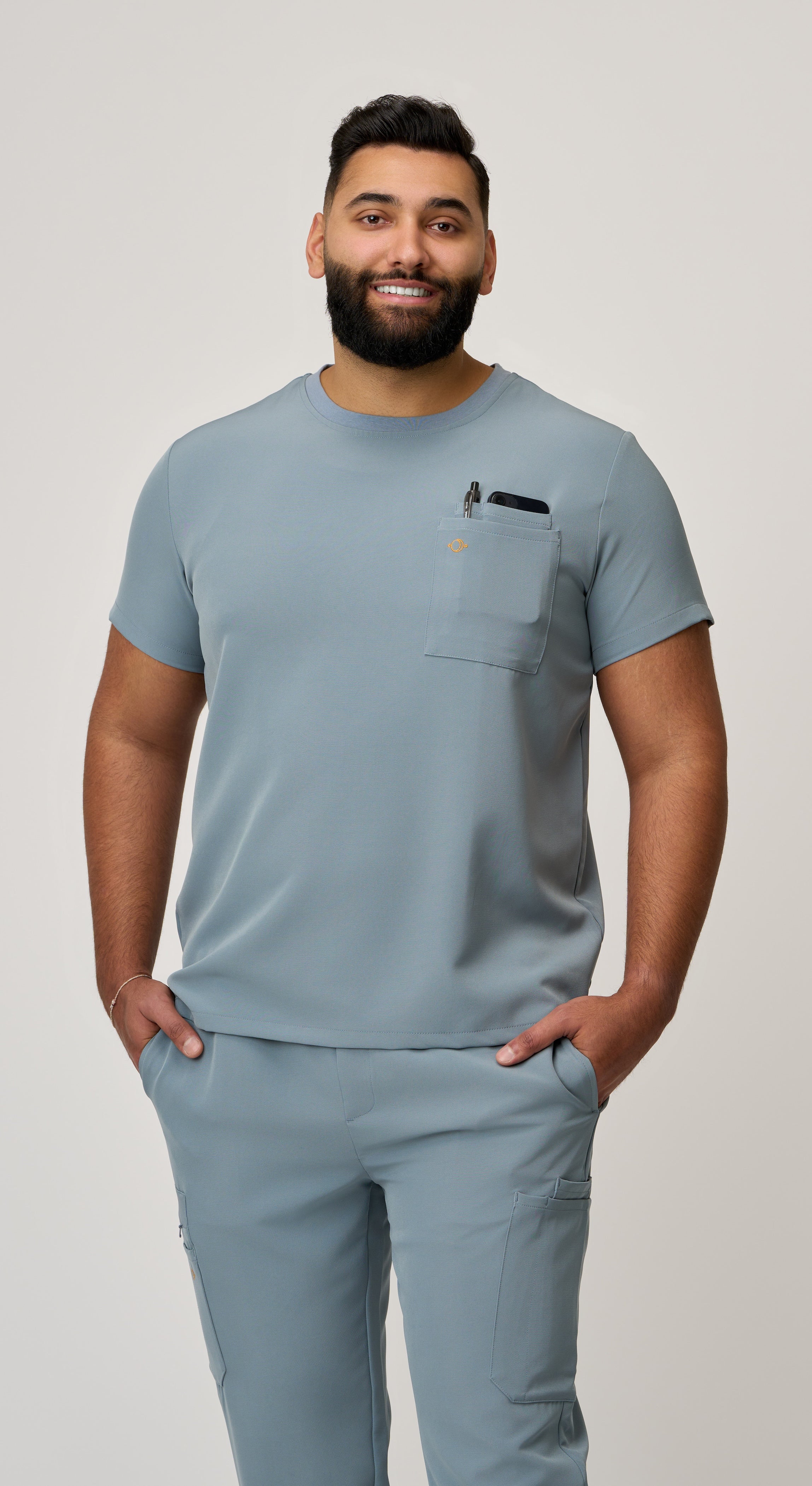 Orion 1-Pocket Crewneck Scrub Top