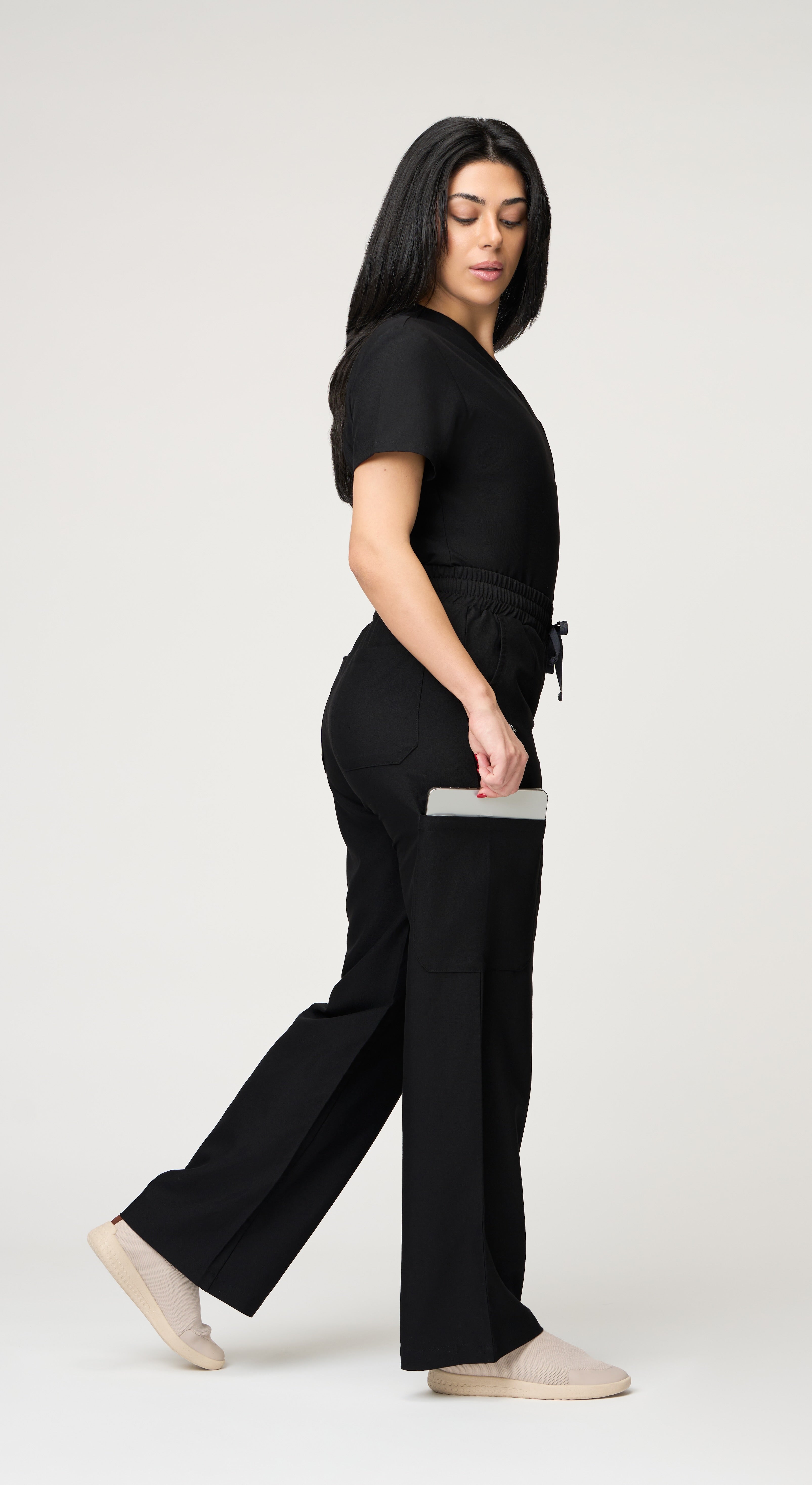 Cosmic 6-Pocket Scrub Wide-Leg Pant