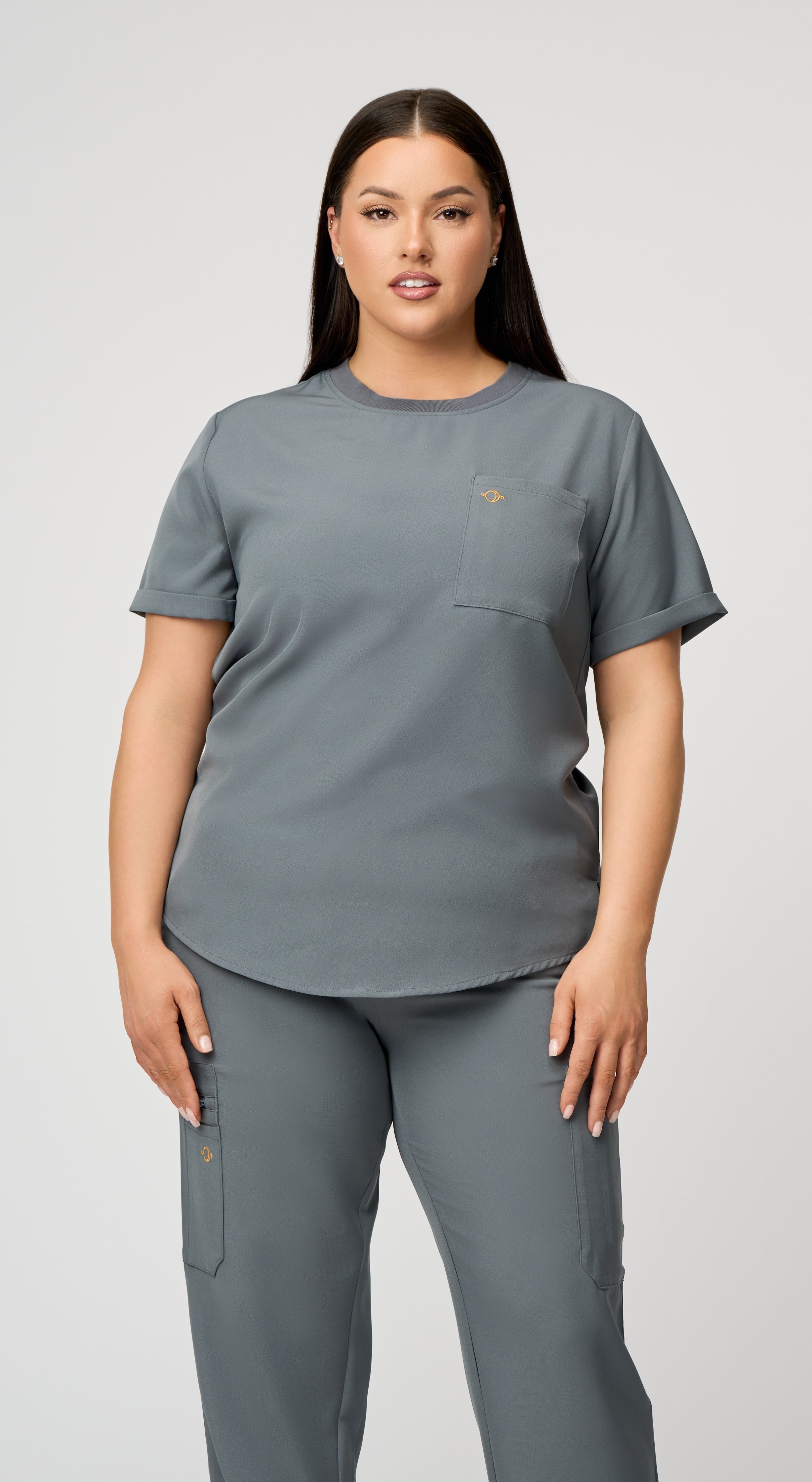 Estelle 1-Pocket Crewneck Scrub Top